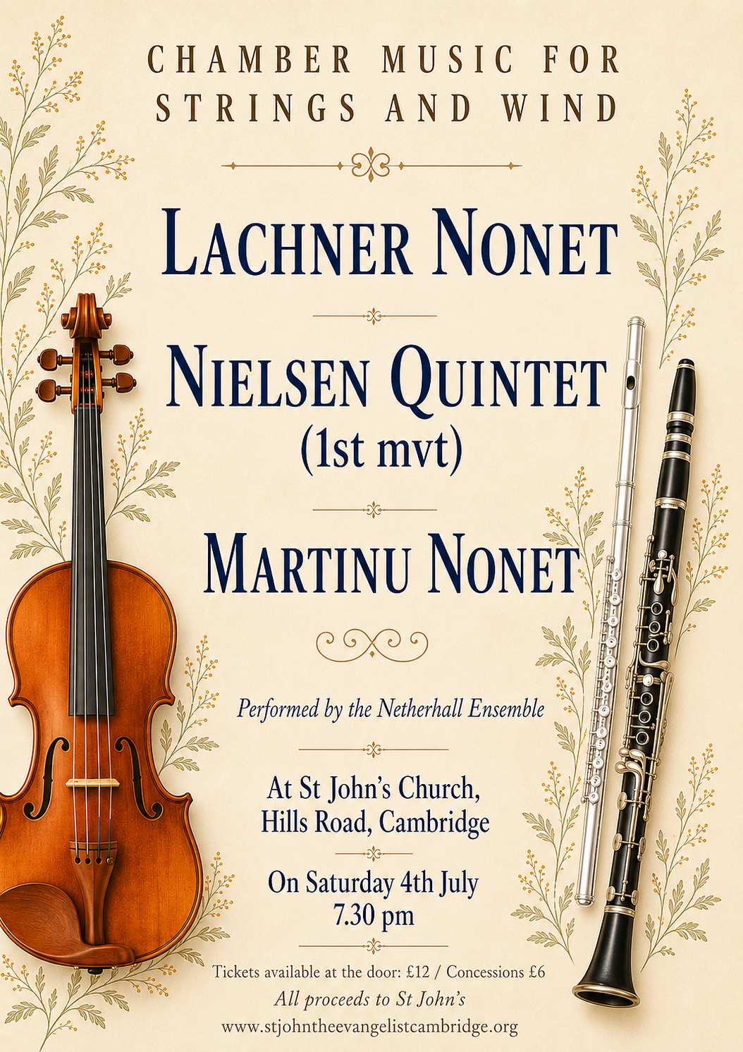 The Netherhall Ensemble poster